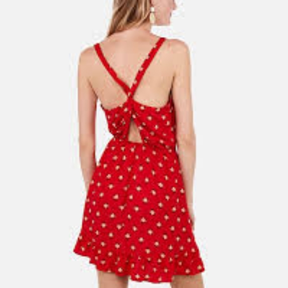 Express Strappy Back Ruffle Mini Dress - Picture 3 of 4